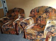 Grajewo ogłoszenia: Zestaw dwóch wygodnych foteli w ciekawym wzorze. Mebel jest... - zdjęcie