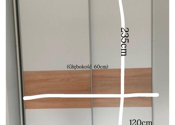 Grajewo ogłoszenia: Sprzedam pojemną, przesuwną szafę + komodę - środkowa część...