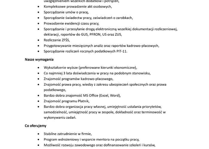 Grajewo ogłoszenia: Oferta pracy
ZAKREM Sp. z o.o.
ul. Ełcka 98
19-200 Grajewo...